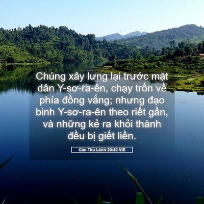 Picture 05 - Các Thủ Lãnh 20:42 VIE - Chúng xây lưng lại trước mặt dân - Bible Verse Picture