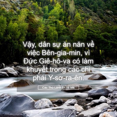 Picture 05 - Các Thủ Lãnh 21:15 VIE - Vậy, dân sự ăn năn về việc - Bible Verse Picture