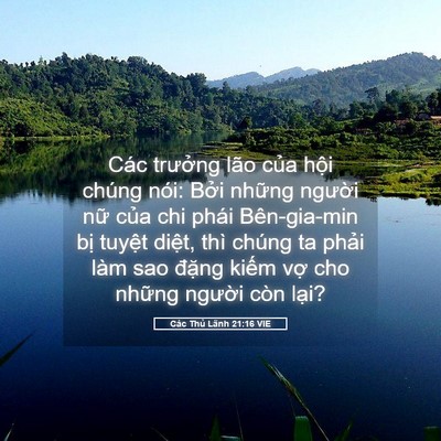 Picture 05 - Các Thủ Lãnh 21:16 VIE - Các trưởng lão của hội chúng nói: - Bible Verse Picture