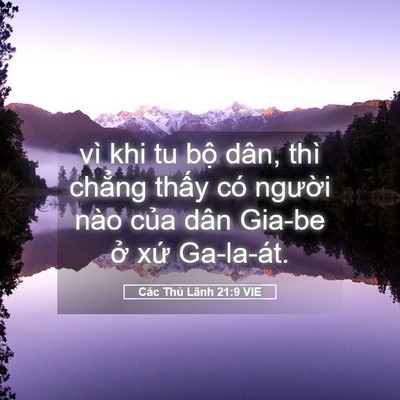 Picture 05 - Các Thủ Lãnh 21:9 VIE - vì khi tu bộ dân, thì chẳng thấy có - Bible Verse Picture