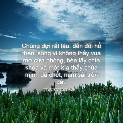 Picture 05 - Các Thủ Lãnh 3:25 VIE - Chúng đợi rất lâu, đến đỗi hổ - Bible Verse Picture