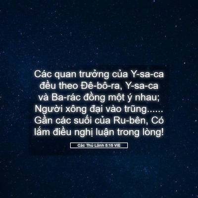 Picture 05 - Các Thủ Lãnh 5:15 VIE - Các quan trưởng của Y-sa-ca đều theo - Bible Verse Picture