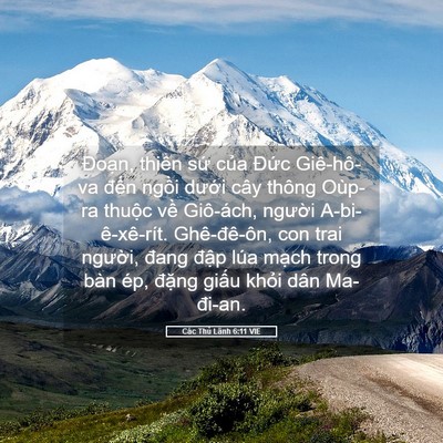 Picture 05 - Các Thủ Lãnh 6:11 VIE - Đoạn, thiên sứ của Đức Giê-hô-va - Bible Verse Picture