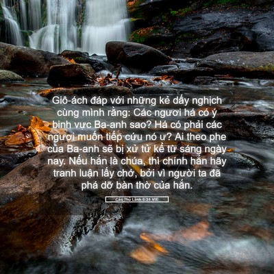 Picture 05 - Các Thủ Lãnh 6:31 VIE - Giô-ách đáp với những kẻ dấy nghịch - Bible Verse Picture