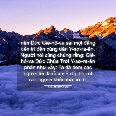Picture 05 - Các Thủ Lãnh 6:8 VIE - nên Đức Giê-hô-va sai một đấng tiên - Bible Verse Picture