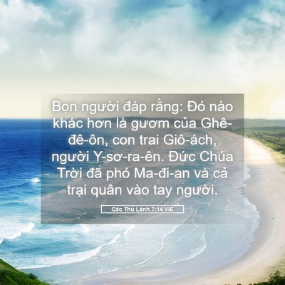 Picture 05 - Các Thủ Lãnh 7:14 VIE - Bọn người đáp rằng: Đó nào khác hơn - Bible Verse Picture