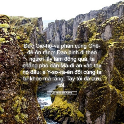 Picture 05 - Các Thủ Lãnh 7:2 VIE - Đức Giê-hô-va phán cùng Ghê-đê-ôn - Bible Verse Picture
