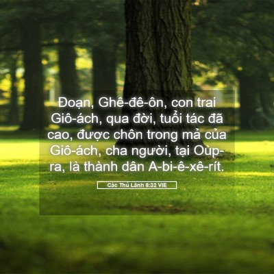 Picture 05 - Các Thủ Lãnh 8:32 VIE - Đoạn, Ghê-đê-ôn, con trai Giô-ách, qua - Bible Verse Picture