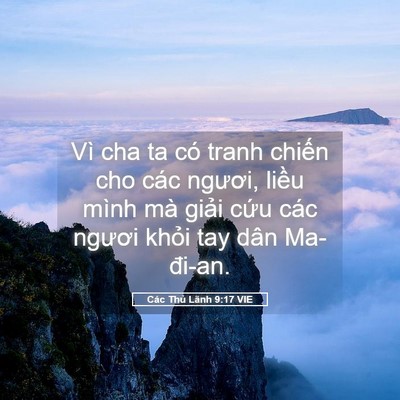 Picture 05 - Các Thủ Lãnh 9:17 VIE - Vì cha ta có tranh chiến cho các ngươi, - Bible Verse Picture