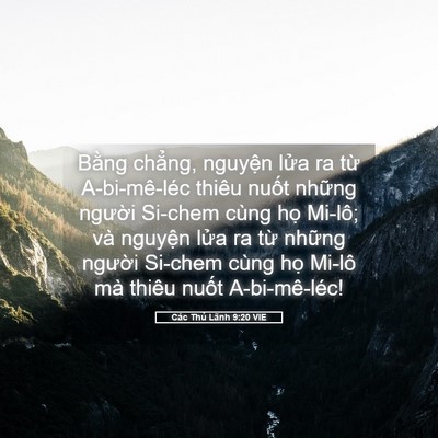 Picture 05 - Các Thủ Lãnh 9:20 VIE - Bằng chẳng, nguyện lửa ra từ - Bible Verse Picture