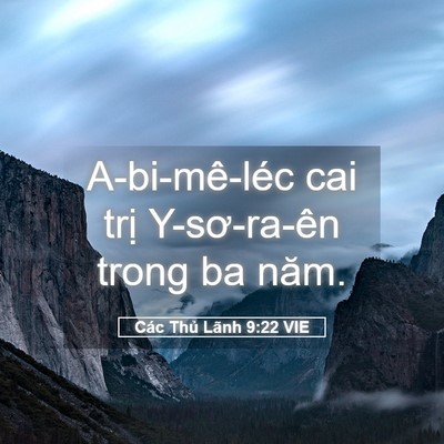 Picture 05 - Các Thủ Lãnh 9:22 VIE - A-bi-mê-léc cai trị Y-sơ-ra-ên trong ba - Bible Verse Picture