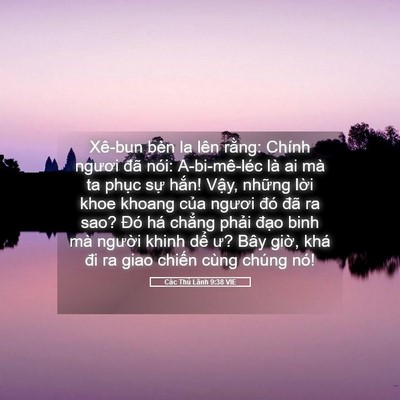 Picture 05 - Các Thủ Lãnh 9:38 VIE - Xê-bun bèn la lên rằng: Chính ngươi đã - Bible Verse Picture