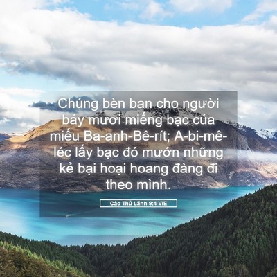 Picture 05 - Các Thủ Lãnh 9:4 VIE - Chúng bèn ban cho người bảy mươi miếng - Bible Verse Picture