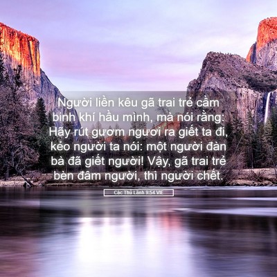 Picture 05 - Các Thủ Lãnh 9:54 VIE - Người liền kêu gã trai trẻ cầm binh - Bible Verse Picture