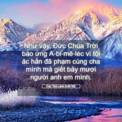 Picture 05 - Các Thủ Lãnh 9:56 VIE - Như vậy, Đức Chúa Trời báo ứng - Bible Verse Picture