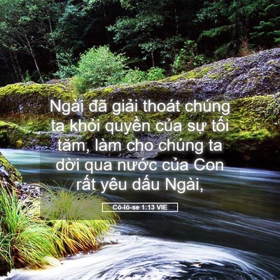 Picture 05 - Cô-lô-se 1:13 VIE - Ngài đã giải thoát chúng ta khỏi quyền - Bible Verse Picture