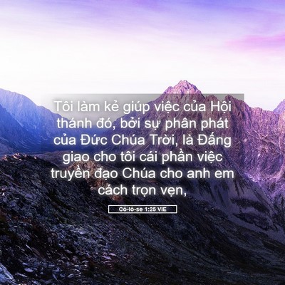 Picture 05 - Cô-lô-se 1:25 VIE - Tôi làm kẻ giúp việc của Hội thánh - Bible Verse Picture