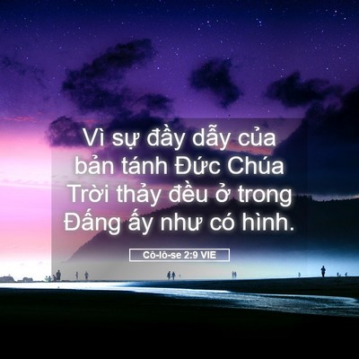 Picture 05 - Cô-lô-se 2:9 VIE - Vì sự đầy dẫy của bản tánh Đức - Bible Verse Picture
