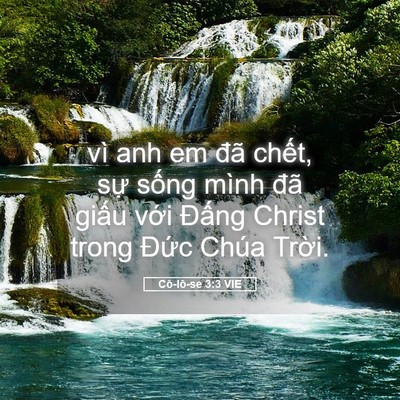 Picture 05 - Cô-lô-se 3:3 VIE - vì anh em đã chết, sự sống mình đã - Bible Verse Picture