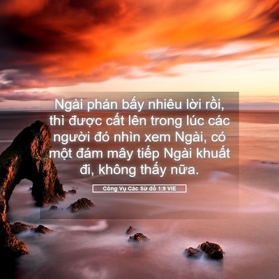 Picture 05 - Công Vụ Các Sứ đồ 1:9 VIE - Ngài phán bấy nhiêu lời rồi, thì - Bible Verse Picture