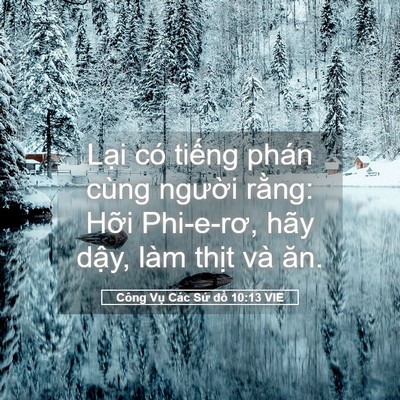 Picture 05 - Công Vụ Các Sứ đồ 10:13 VIE - Lại có tiếng phán cùng người rằng: - Bible Verse Picture