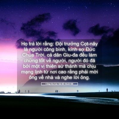 Picture 05 - Công Vụ Các Sứ đồ 10:22 VIE - Họ trả lời rằng: Đội trưởng - Bible Verse Picture