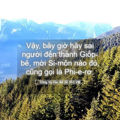 Picture 05 - Công Vụ Các Sứ đồ 10:5 VIE - Vậy, bây giờ hãy sai người đến thành - Bible Verse Picture