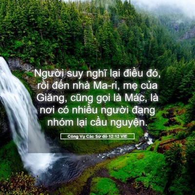 Picture 05 - Công Vụ Các Sứ đồ 12:12 VIE - Người suy nghĩ lại điều đó, rồi - Bible Verse Picture