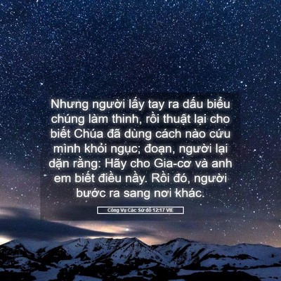 Picture 05 - Công Vụ Các Sứ đồ 12:17 VIE - Nhưng người lấy tay ra dấu biểu chúng - Bible Verse Picture