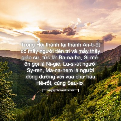 Picture 05 - Công Vụ Các Sứ đồ 13:1 VIE - Trong Hội thánh tại thành An-ti-ốt có - Bible Verse Picture