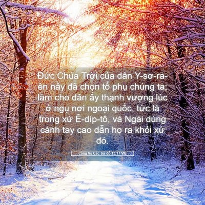 Picture 05 - Công Vụ Các Sứ đồ 13:17 VIE - Đức Chúa Trời của dân Y-sơ-ra-ên nầy - Bible Verse Picture