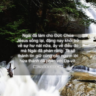 Picture 05 - Công Vụ Các Sứ đồ 13:34 VIE - Ngài đã làm cho Đức Chúa Jêsus sống - Bible Verse Picture