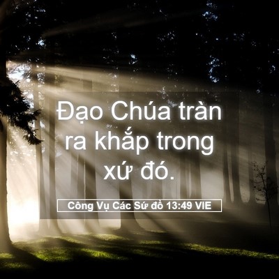 Picture 05 - Công Vụ Các Sứ đồ 13:49 VIE - Đạo Chúa tràn ra khắp trong xứ - Bible Verse Picture
