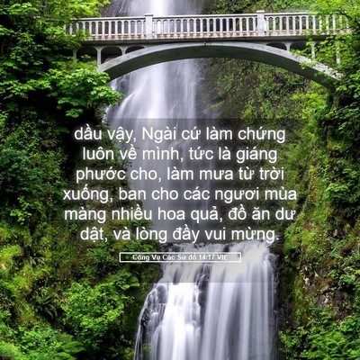 Picture 05 - Công Vụ Các Sứ đồ 14:17 VIE - dầu vậy, Ngài cứ làm chứng luôn về - Bible Verse Picture