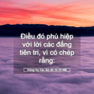 Picture 05 - Công Vụ Các Sứ đồ 15:15 VIE - Điều đó phù hiệp với lời các đấng - Bible Verse Picture
