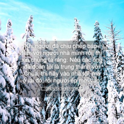 Picture 05 - Công Vụ Các Sứ đồ 16:15 VIE - Khi người đã chịu phép báp-tem với - Bible Verse Picture