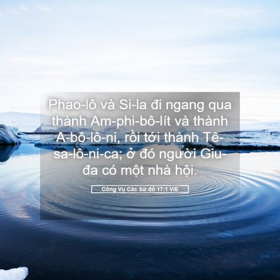 Picture 05 - Công Vụ Các Sứ đồ 17:1 VIE - Phao-lô và Si-la đi ngang qua thành - Bible Verse Picture