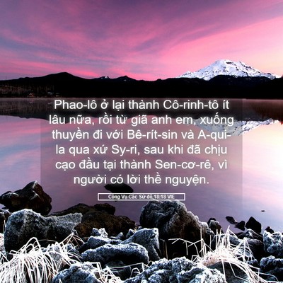 Picture 05 - Công Vụ Các Sứ đồ 18:18 VIE - Phao-lô ở lại thành Cô-rinh-tô ít lâu - Bible Verse Picture