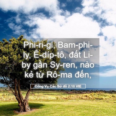 Picture 05 - Công Vụ Các Sứ đồ 2:10 VIE - Phi-ri-gi, Bam-phi-ly, Ê-díp-tô, đất Li-by - Bible Verse Picture