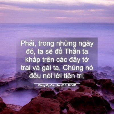 Picture 05 - Công Vụ Các Sứ đồ 2:18 VIE - Phải, trong những ngày đó, ta sẽ đổ - Bible Verse Picture