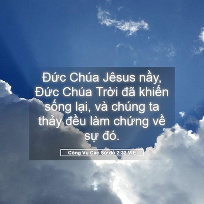 Picture 05 - Công Vụ Các Sứ đồ 2:32 VIE - Đức Chúa Jêsus nầy, Đức Chúa Trời - Bible Verse Picture