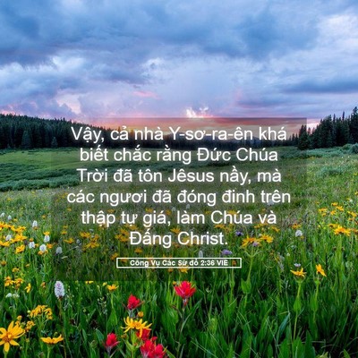 Picture 05 - Công Vụ Các Sứ đồ 2:36 VIE - Vậy, cả nhà Y-sơ-ra-ên khá biết chắc - Bible Verse Picture