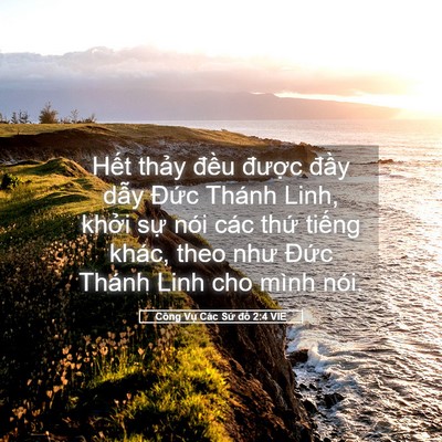 Picture 05 - Công Vụ Các Sứ đồ 2:4 VIE - Hết thảy đều được đầy dẫy Đức - Bible Verse Picture