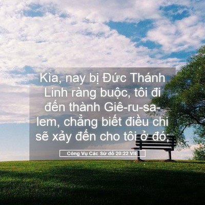 Picture 05 - Công Vụ Các Sứ đồ 20:22 VIE - Kìa, nay bị Đức Thánh Linh ràng buộc, - Bible Verse Picture
