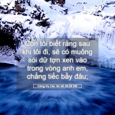 Picture 05 - Công Vụ Các Sứ đồ 20:29 VIE - Còn tôi biết rằng sau khi tôi đi, sẽ - Bible Verse Picture