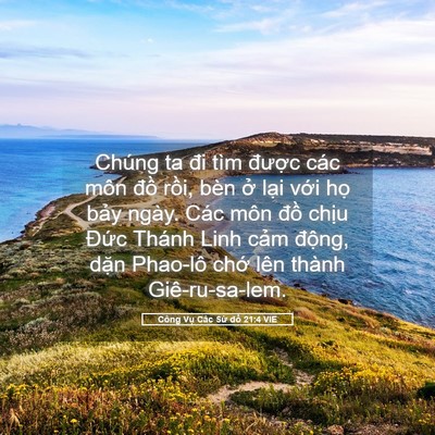 Picture 05 - Công Vụ Các Sứ đồ 21:4 VIE - Chúng ta đi tìm được các môn đồ - Bible Verse Picture