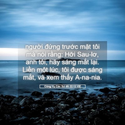 Picture 05 - Công Vụ Các Sứ đồ 22:13 VIE - người đứng trước mặt tôi mà nói - Bible Verse Picture