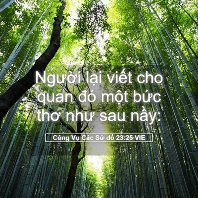Picture 05 - Công Vụ Các Sứ đồ 23:25 VIE - Người lại viết cho quan đó một bức - Bible Verse Picture
