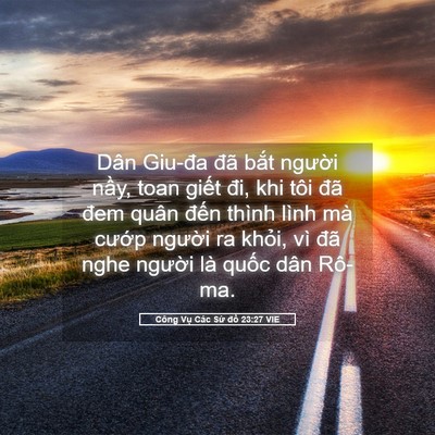 Picture 05 - Công Vụ Các Sứ đồ 23:27 VIE - Dân Giu-đa đã bắt người nầy, toan - Bible Verse Picture