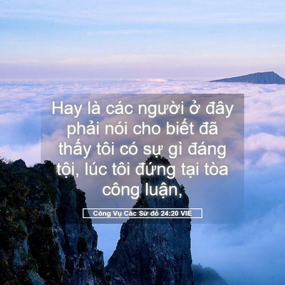 Picture 05 - Công Vụ Các Sứ đồ 24:20 VIE - Hay là các người ở đây phải nói cho - Bible Verse Picture